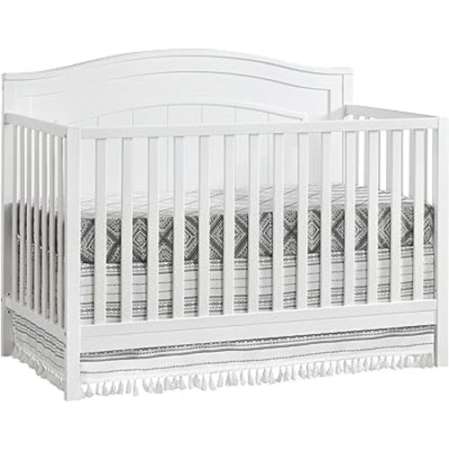 Oxford Baby North Bay 4-in-1 Convertible Crib, Snow White, GreenGuard Gold Certified