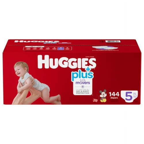 Huggies Little Movers Plus Diapers, Size 5 - 144 Diapers