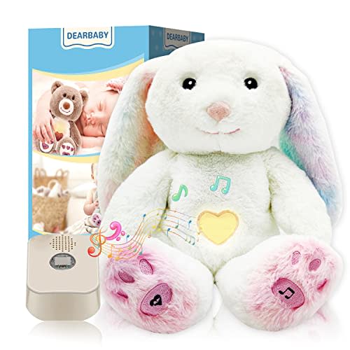 DEARBABY Baby Sleep Soother,Baby Toys Baby Noise Sound Machine,Noise Machine for Baby Soother Cry Baby Shower Gifts Auto Off Timer,Soothe Rabbit Help Kids Go to Sleep Faster