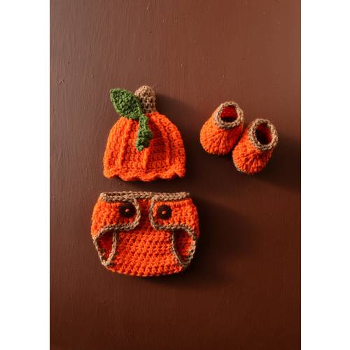 Baby Pumpkin Outfit Newborn Crochet Pumpkin Outfit Baby Pumpkin Costume Baby Girl Halloween Costume Newborn Boy Photo Outfit Girl Photo Prop