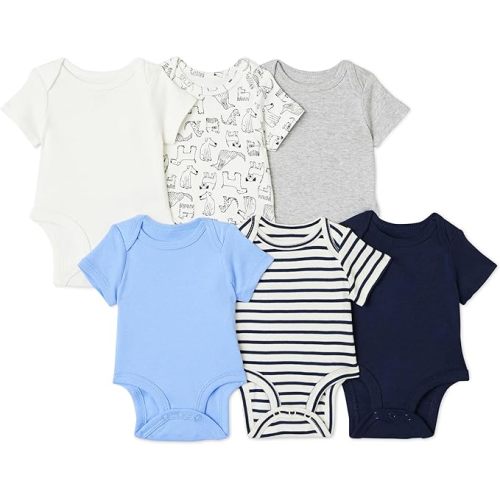 Amazon Essentials Unisex Babies' Short-Sleeve Bodysuits