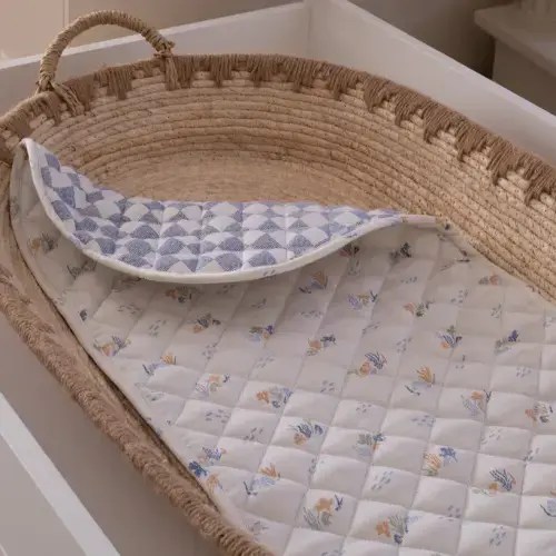Changing Basket Cotton Liner - Coastline