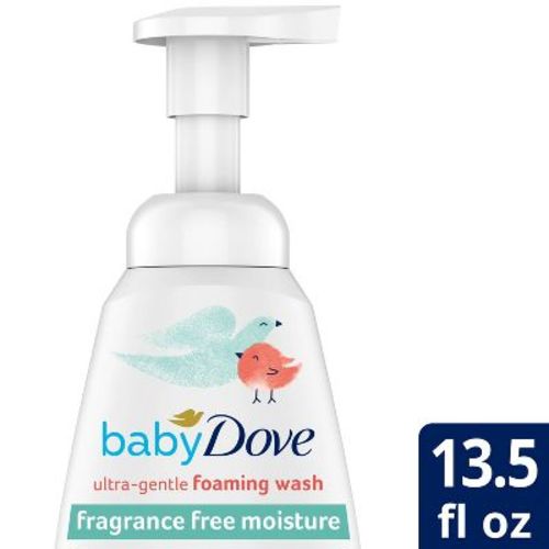 Baby Dove Fragrance Free Moisture Baby Body Wash & Shampoo, Hypoallergenic For Eczema-prone Skin - 13.5 Fl Oz