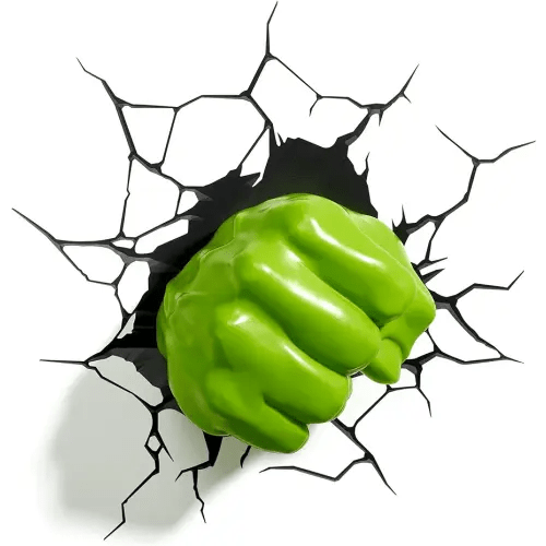 3D Light FX Marvel Avengers Hulk Fist 3D Deco Light, Plastic