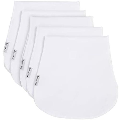 Baby Burp Cloth - 5 Packs Organic Cotton Two Layers Burping Rags, Large Contoured Ultra Soft and Thick Absorbent Towels, Unisex for Boys and Girls, Baby Shower, 19"x9"