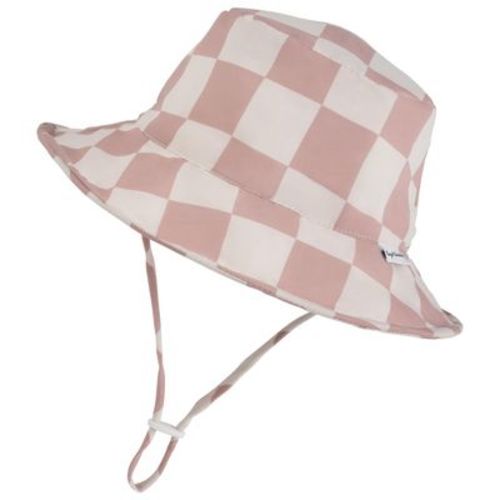 Tiny Twinkle Sun Hat With Upf 50+ Uv Protection And Adjustable Brim For Toddlers (beige Checkers, 0-6 Months)