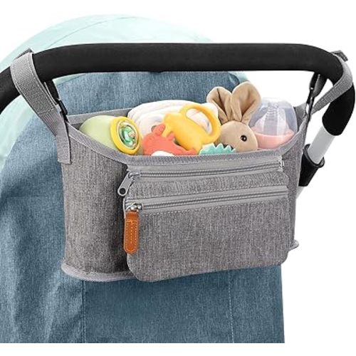 Accmor Universal Stroller Organizer with Detachable Phone Bag, Stroller Bag Caddy Organizer Stroller Accessories for Uppababy, Baby Jogger, Nuna, Doona, Britax Strollers