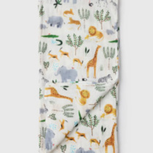 Loulou Lollipop Muslin Swaddle Safari Jungle