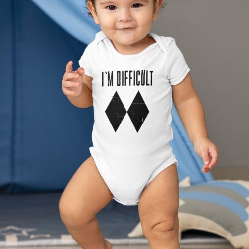 I'm Difficult Skiing Baby Bodysuit | Zazzle