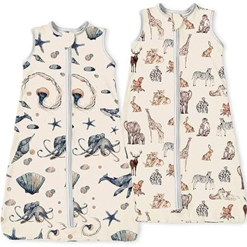 Sleep Sack 0-6-12-18-24 Months, Premium Breathable Wearable Blanket Sleeping Bag 0.5TOG 1.0TOG for Baby Girl Boy