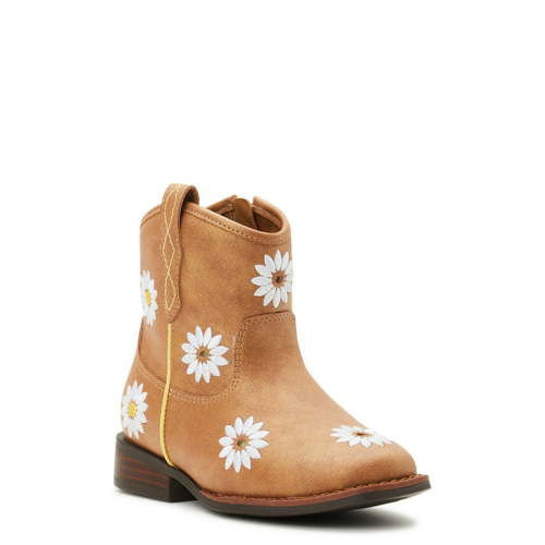 Wonder Nation Toddler Girls Light Up Daisy Cowboy Boot, Sizes 7-12