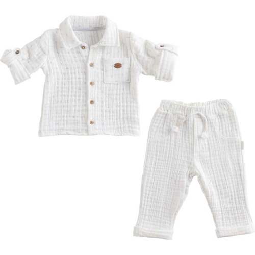 Muslin Formal Outfit, White - Andy Wawa | Maisonette