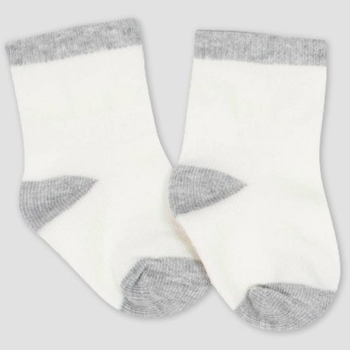Gerber Baby Boys' 6pk Bear Jersey Crew Socks, Size: 3-6M