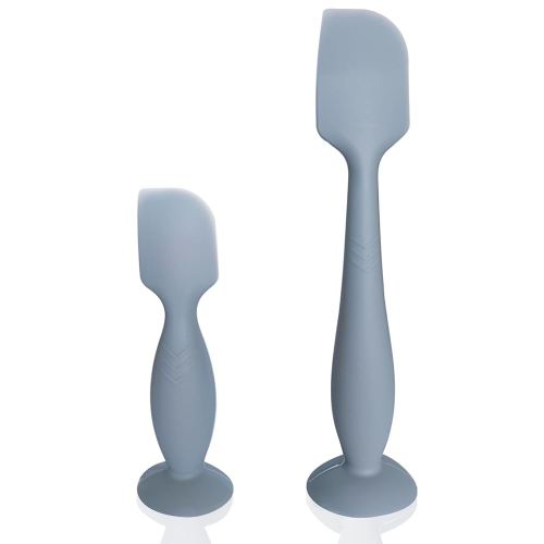 Diaper Cream Spatula, 2 Pack Butt Spatula Baby, Full-Size + Mini Silicone Diaper Cream Applicator for Babies, Newborn Baby Necessities (Blue)