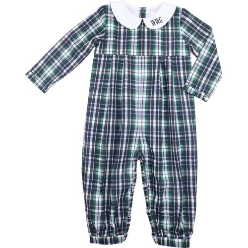 Green And Navy Plaid Long Romper – Cecil & Lou