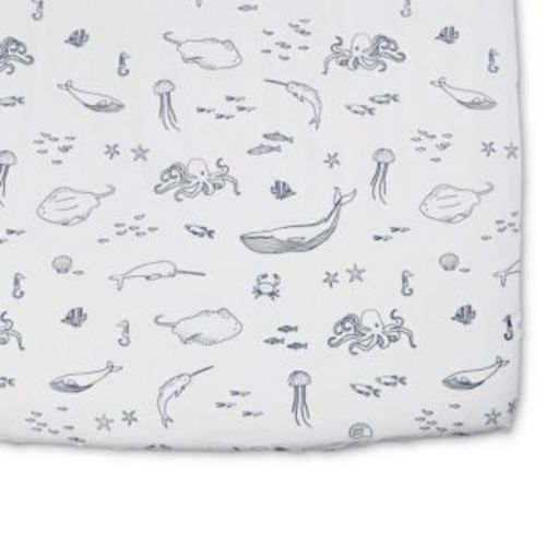 Life Aquatic Crib Sheet
