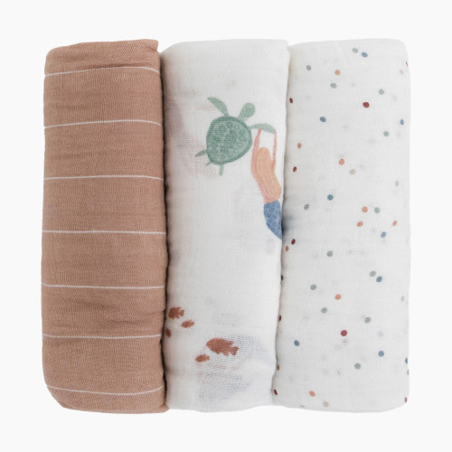 Little Unicorn Cotton Muslin Swaddle Blanket 3 Pack - Mermaids
