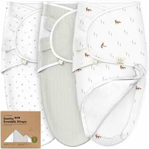Baby Swaddle Sleep Sacks with Zipper - 3-Pack Newborn Swaddle Sack, Baby Swaddles Sleep Sack 0-3 Months, Wearable Blanket Baby, Baby Swaddle Blanket Wrap,Swaddle Sack, Easy Change Swaddle (Forest)