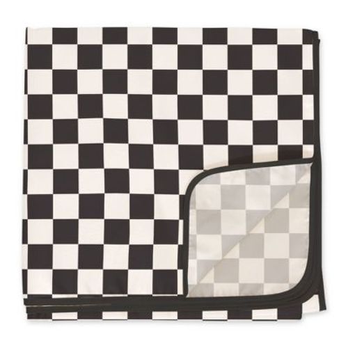 Tiny Twinkle Mess-proof Splat Mats For Under High Chairs Or Table Cover For Art Projects For Baby And Toddler (51" X 51", Checkers Black)