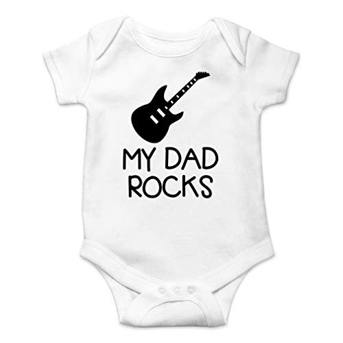 AW Fashions My Dad Rocks Baby Bodysuit Funny Adorable Newborn Unisex Boys Girls Romper Clothing Outfits