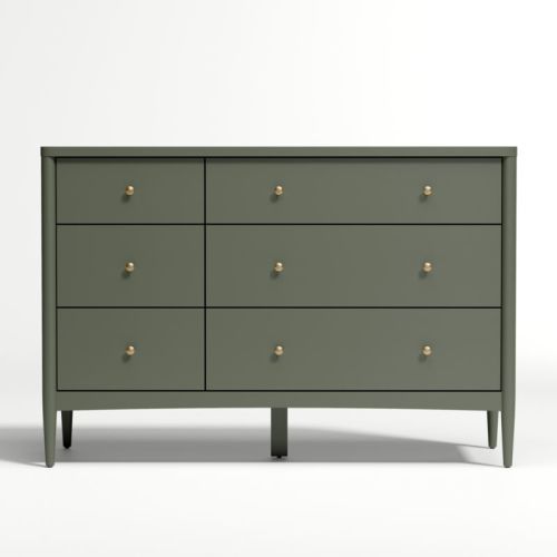 Kids Hampshire 6-Drawer Olive Green Dresser