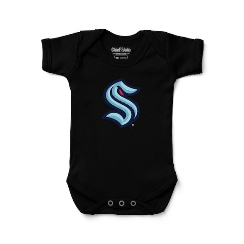 Seattle Kraken Chad & Jake Newborn & Infant Primary Logo Bodysuit - Black
