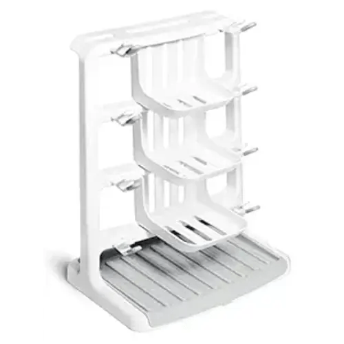 Munchkin® Tidy Dry™ Space Saving Vertical Bottle Drying Rack for Baby Bottles and Accessories, White