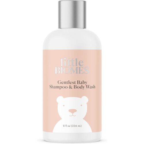 Gentlest Baby Shampoo and Body Wash 2-in-1, Made with Organic Calendula and Rose Water, Fragrance-Free, Hypoallergenic, Microbiome-Friendly Baby Wash (8 fl. oz.)