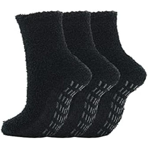 UTTPLL Fuzzy Socks With Grips Women Non Slip Hospital Socks Winter Fluffy Socks Warm Cozy Thick Plush Slipper Socks