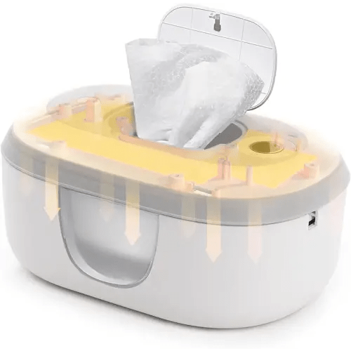 Babelio Baby Wipe Warmer with Night Light, Wet Wipes Dispenser for Baby Wipes with Temperature Display and Large Capacity