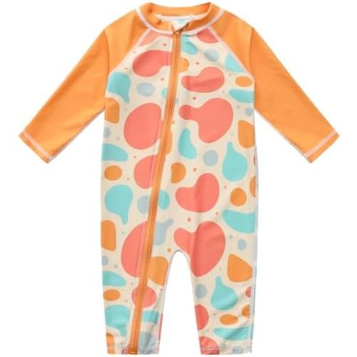 Baby Swimsuit UPF 50+ Sun Protection One Piece Zipper Beach Swimwear for Little Boys Girls Toddler