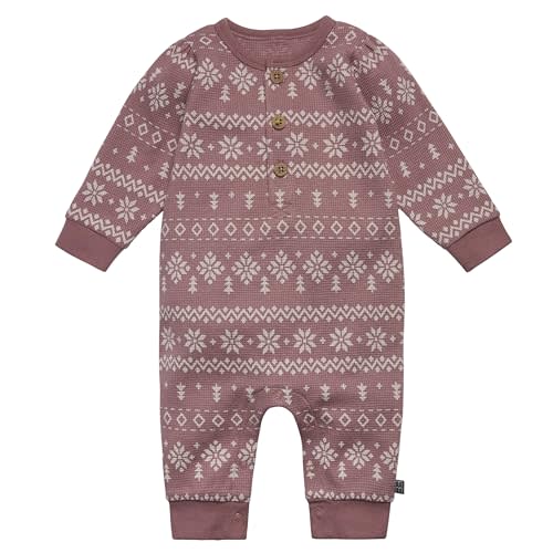 Modern Moments by Gerber Baby Henley Waffle-Knit Romper