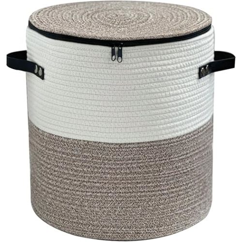 Cotton Rope Storage Basket with Lid
