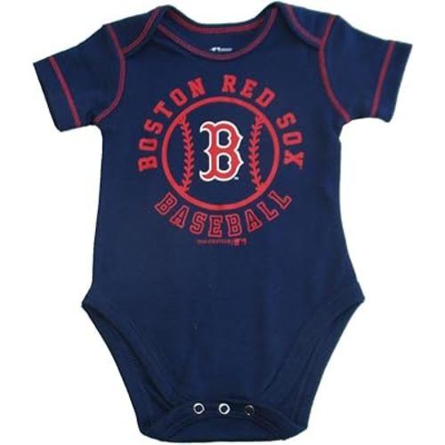VF Boston Red Sox Baseball Team Logo Infant Creeper Bodysuit - Navy