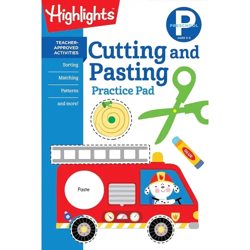 Preschool Cutting and Pasting: Scissor Skills Activity Book for Preschoolers to Practice Cutting Paper, Sort, Match, Find Patterns and More