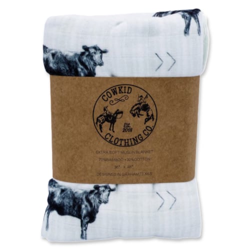 Farmhouse Angus Bamboo Muslin Blanket – Cowkid Clothing Company