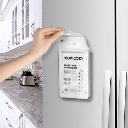 Magnetic Breastmilk Storage Bag Organizer for External Refrigerator Use - Strong 4 Magnets, Fits Lansinoh, Medela, Momcozy Milk Bags and All Breastmilk Storage Bags for Freezer - Bolsas Leche Materna