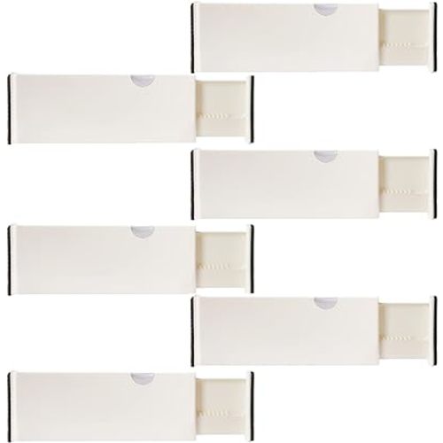 6 Drawer Organizer and Dividers, Organize Silverware and Utensils in Home Kitchen, Divider for Clothes in Bedroom Dresser, Designed to Not Snag Underwear and Bra Fabrics, Bathroom Storage Organizers