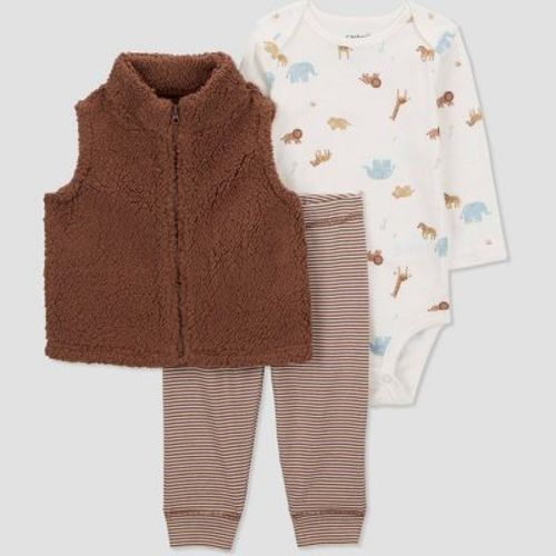 Carter's Just One You®️ Baby Boys' Safari Vest - Brown Newborn