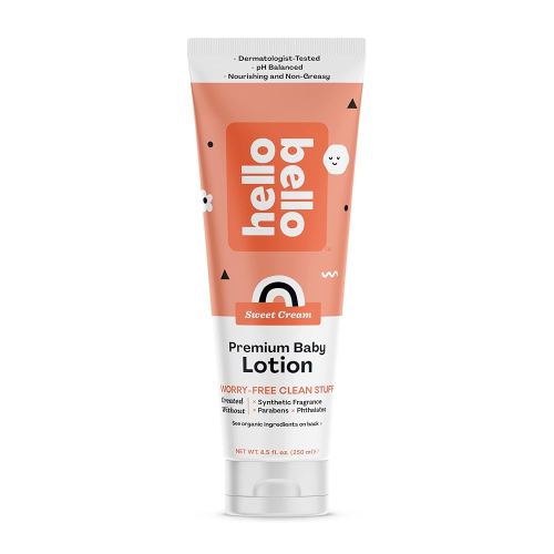 Hello Bello Premium Baby Lotion, Gentle Hypoallergenic Vegan Formula to Nourish and Moisturize, Sweet Cream Scent, 8.5 oz