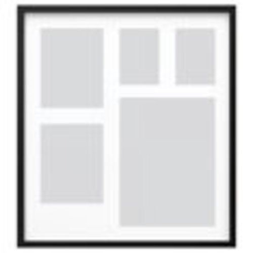 Frame for 5 pictures, black, 25 ¼x28 "