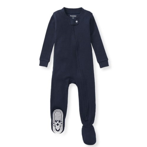 Solid Rib Organic Cotton Sleeper Midnight