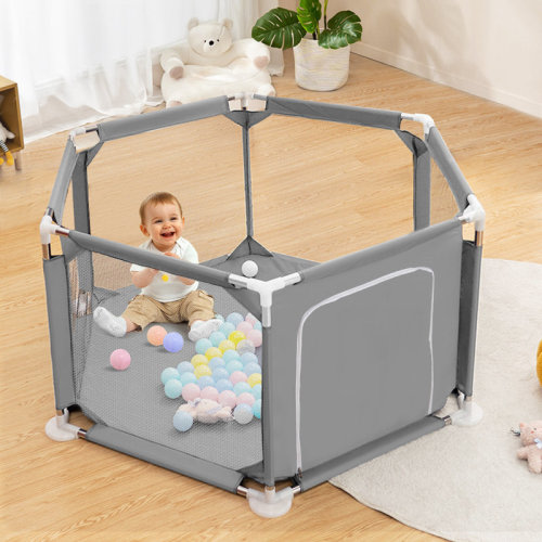 Tooca 49" Baby Playpen Playard Indoor and Outdoor Kids Toddler Activity Center & Reviews | Wayfair