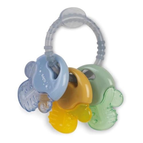 SARO Mist Blue Water Teether Keys: Gentle Gum Relief for Teething Infants - Cold Sensory Teethers, Baby Teething Toys, Infant Development