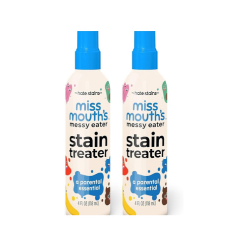 Miss Mouth's Messy Eater Stain Treater Spray - 4oz 2 Pack Stain Remover - Newborn & Baby Essentials - No Dry Cleaning Food, Grease, Coffee Off Laundry, Underwear, Fabric