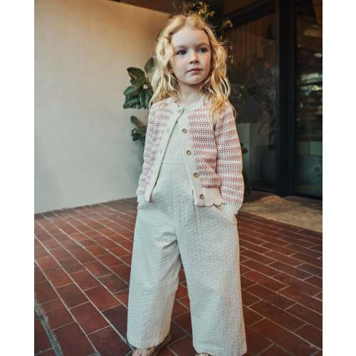 Embroidered Wide Leg Overalls