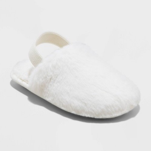 Toddler Nova Puff Scuff Slippers - Cat & Jack™, Color: Cream, Size: M