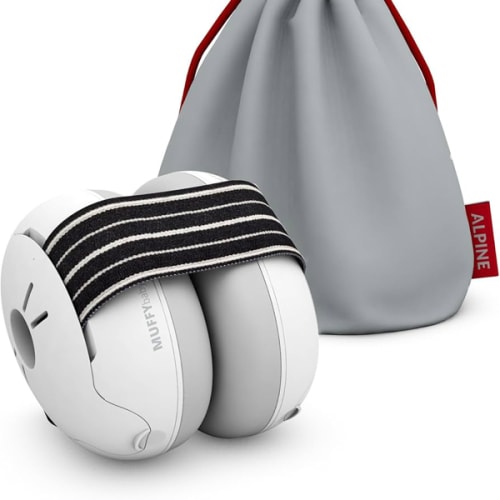Alpine Muffy Baby Ear Protection for Babies and Toddlers up to 36 Months - CE & ANSI Certified - Noise Reduction Earmuffs - Comfortable Baby Headphones Against Hearing Damage & Improves Sleep - Black