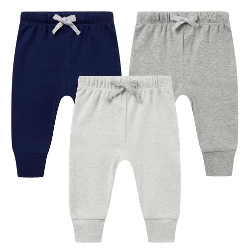 Toddler Baby Boy Girl Packed Cotton Solid Color Pants, Shorts