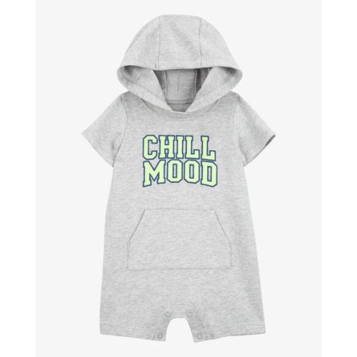 Baby "Chill Mood" Hooded Romper -Grey - Carter's | Carter's